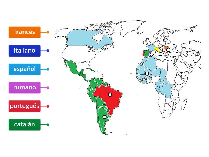 Mapa De Las Lenguas Romances Labelled Diagram