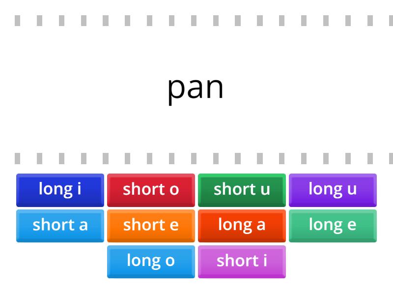 Short Vowel Vs Long Vowel Find The Match