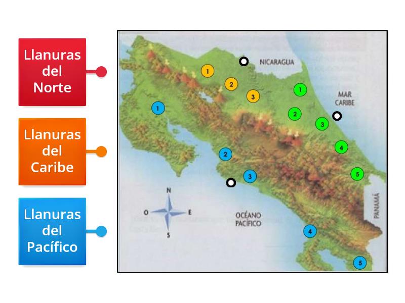 Llanuras De Costa Rica Labelled Diagram