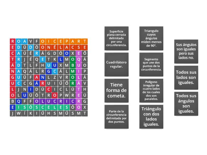 Sopa De Letras Figuras Geom Tricas Planas Wordsearch