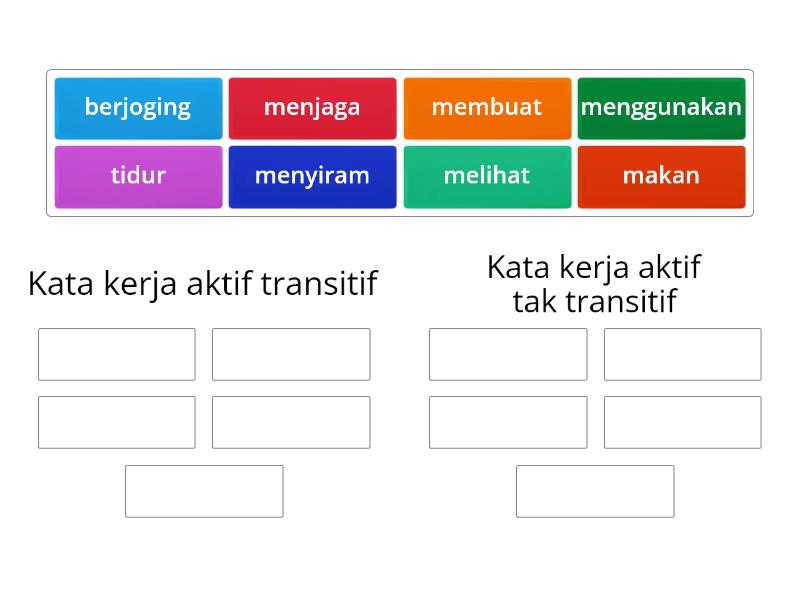 Kata Kerja Transitif Group Sort