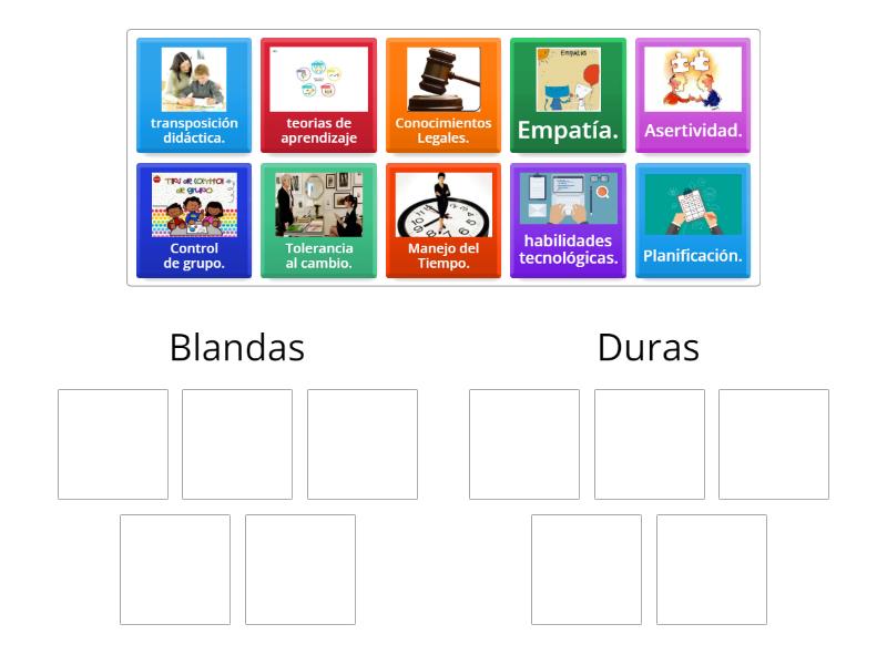Habilidades Blandas Y Duras En La Docencia Ordenar Por Grupo