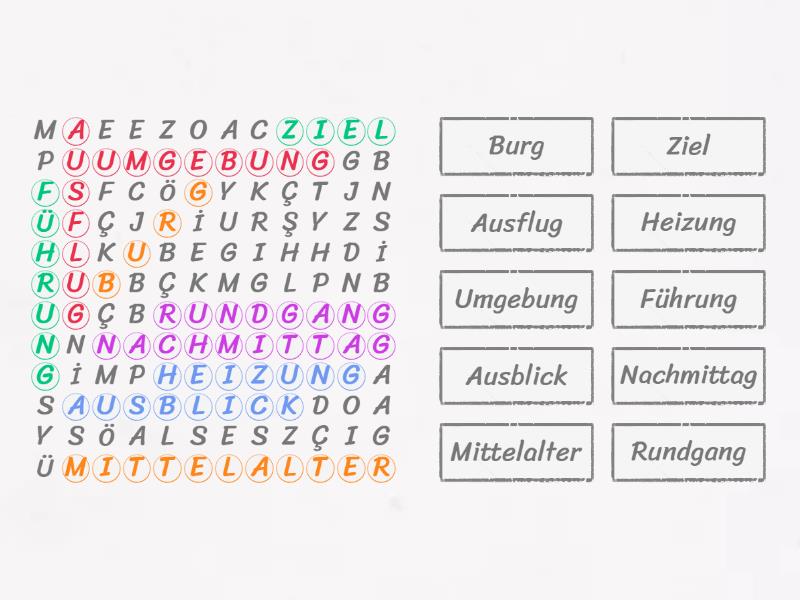 Wortgitter Nomen Zebra Sprache Seite Wordsearch