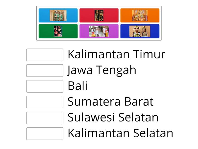 TEMA 2 SUBTEMA 4 Pakaian Daerah Nusantara Match Up