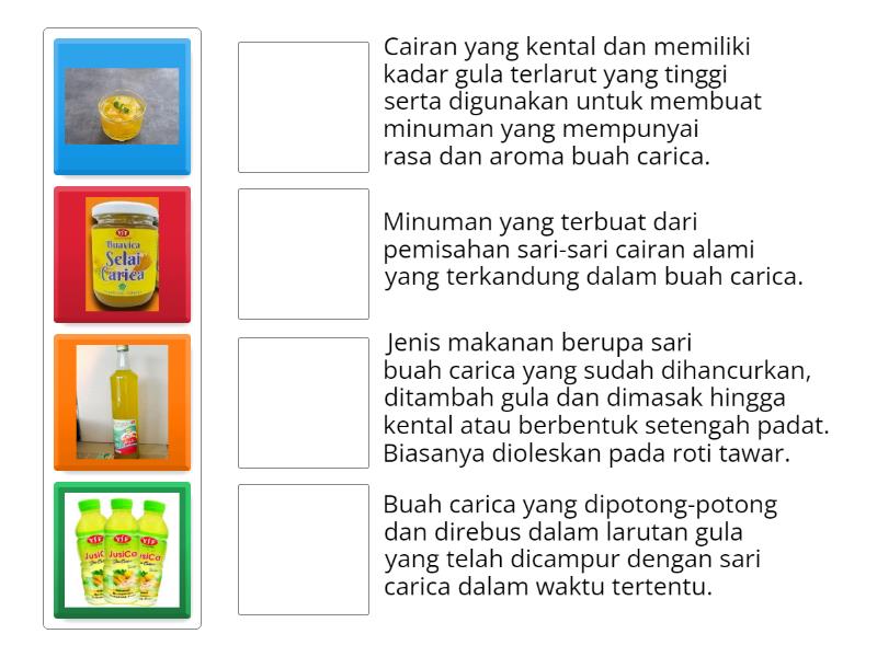 KUIS HASIL OLAHAN BUAH CARICA KUSICA Match Up