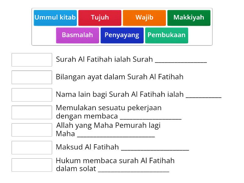 KEFAHAMAN SURAH AL FATIHAH Une Las Parejas