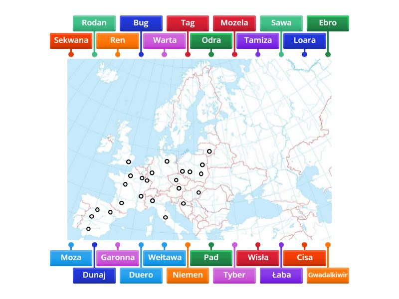 Rzeki Europy Cz 1 Labelled Diagram