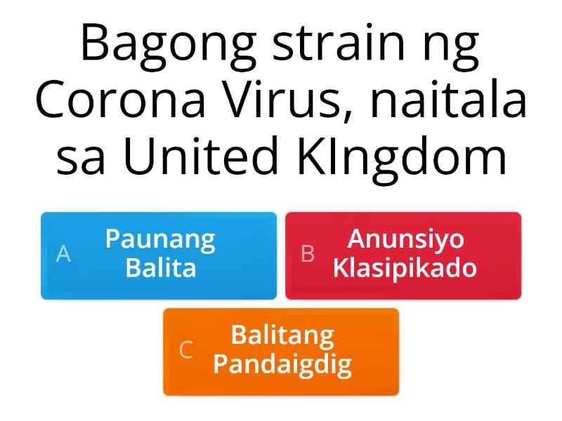 Panuto Tukuyin Ang Bahagi Ng Pahayagan Piliin Ang Letra Ng Tamang