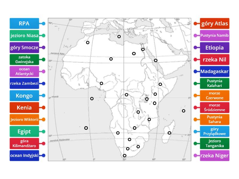 Mapa Fizyczna Afryki Klasa8 Rysunek Z Opisami