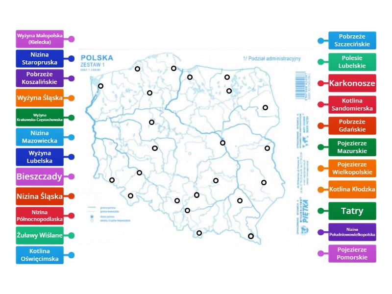 Krainy Geograficzne Polski Klasa C Labelled Diagram