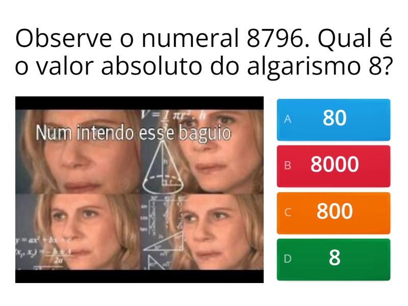 Valor Absoluto E Relativo Quiz