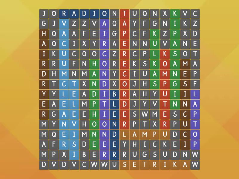 Aku Butuh Energi Listrik Wordsearch