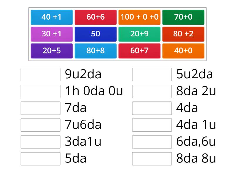 Scomposizione Dei Numeri Match Up