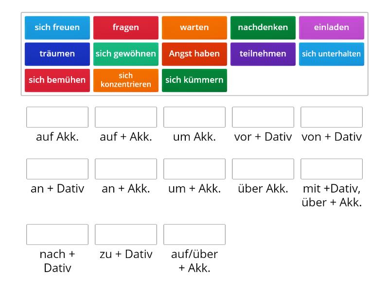 Verben Mit Pr Pos Ben Arbeitsbuch Match Up