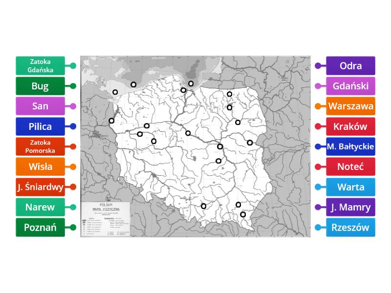 Mapa Polski Rysunek Z Opisami