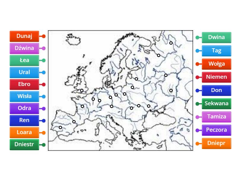 Rzeki Europy Rysunek Z Opisami