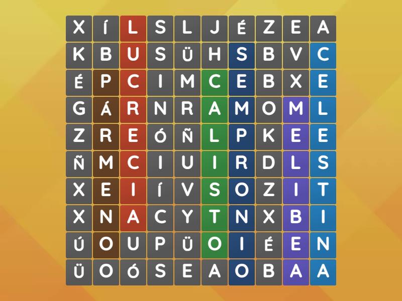 Sopa De Letras Personajes Wordsearch