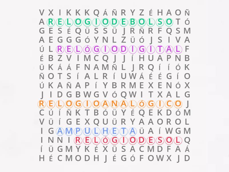 Ca A Nomes Wordsearch