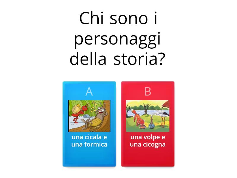 La Cicala E La Formica Quiz