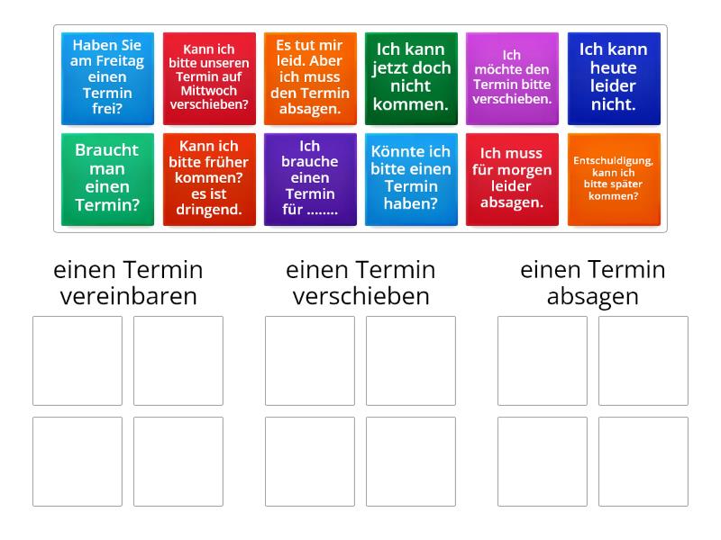 Termine Vereinbaren Verschieben Absagen Group Sort