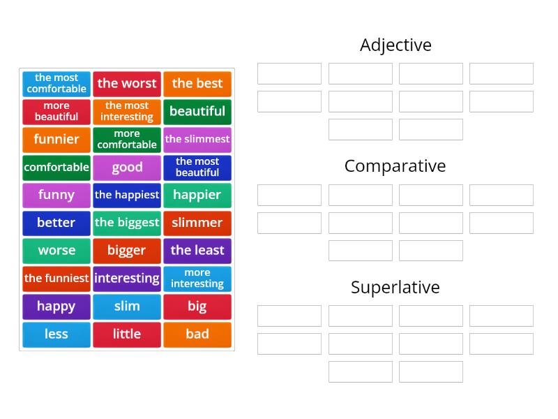 Iv As U Comparative Superlative Adj Ordenar Por Grupo