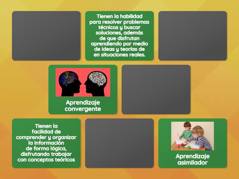 Estilos De Aprendizaje Basados En El Modelo De Kolb Matching Pairs