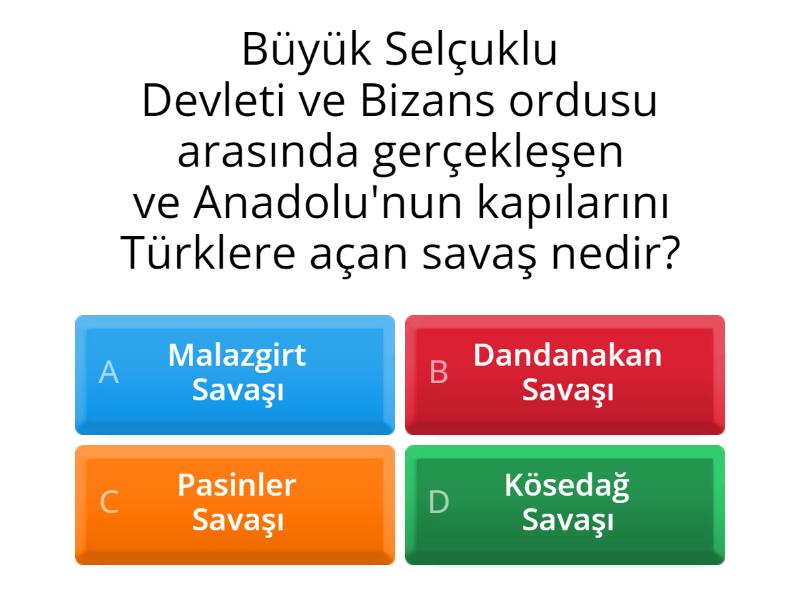 Anadolu Da Kurulan T Rk Beylikleri Quiz