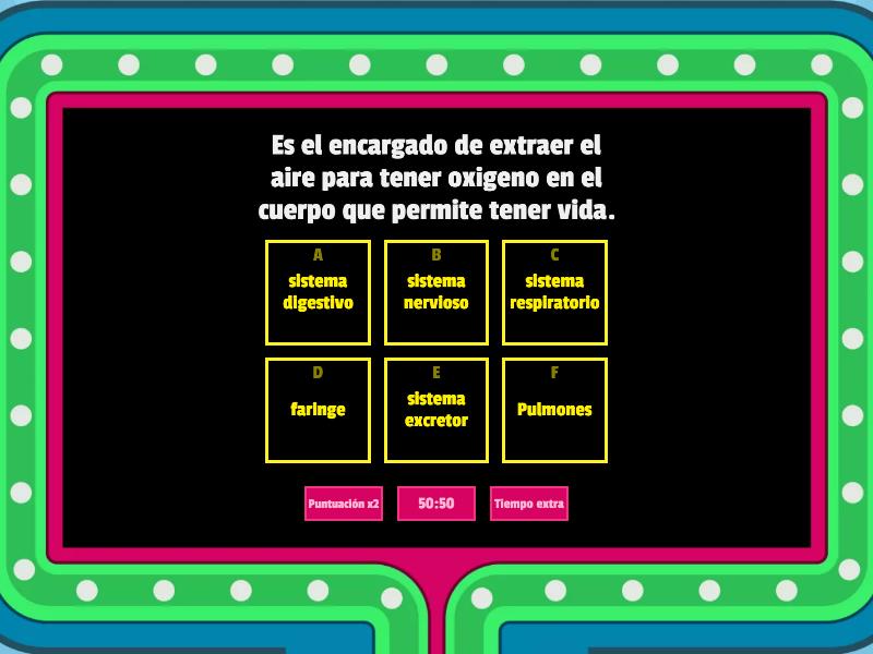 Recordemos Como Funciona El Sistema Respiratorio Gameshow Quiz