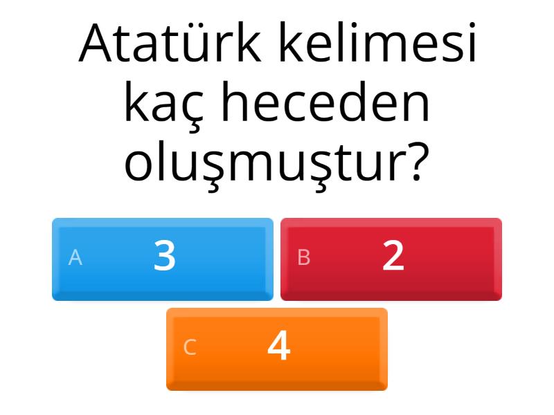 2 sınıf hece bilgisi Test