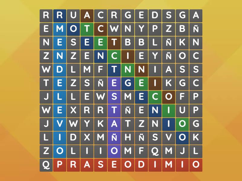 Sopa De Letras Tabla Periodica Wordsearch