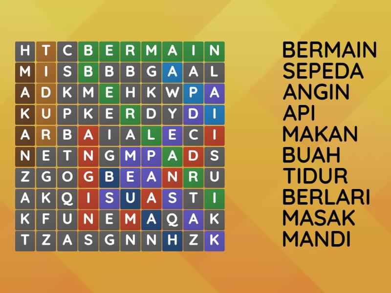 Bermain Kosa Kata Wordsearch