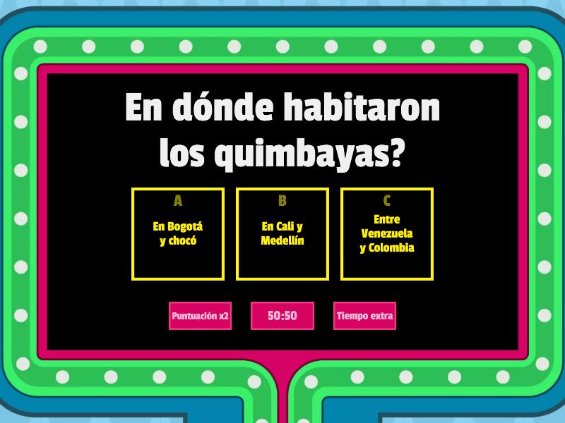 Quiz De La Cultura Quimbaya Gameshow Quiz