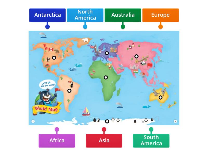 World Map Diagrama Con Etiquetas