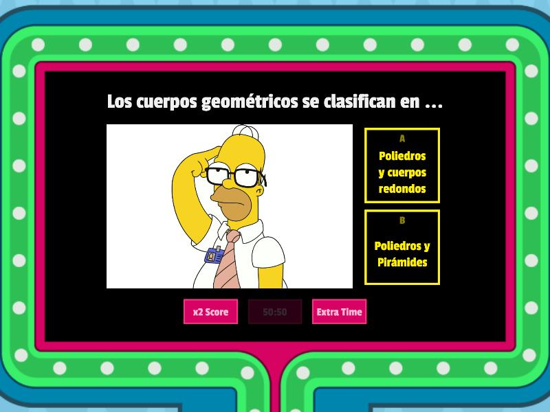 Repaso cuerpos Geométricos Gameshow quiz