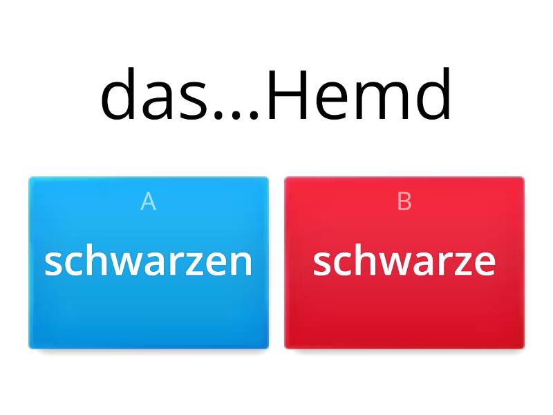 Adjektivdeklination Quiz