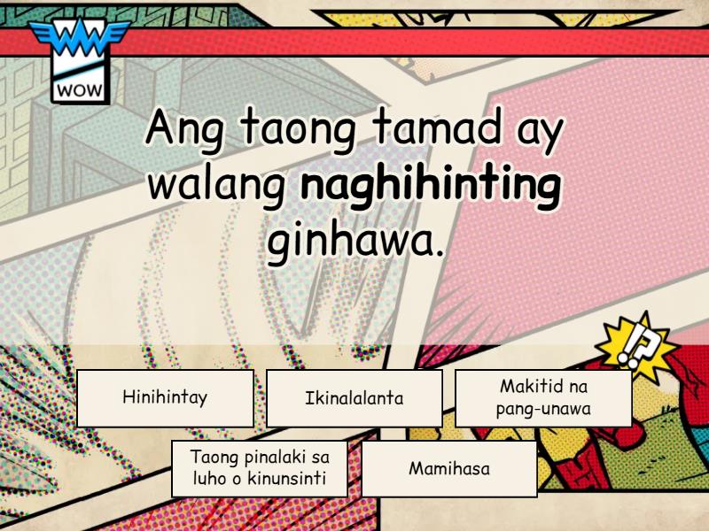 Paglinang Ng Talasalitaan Find The Match