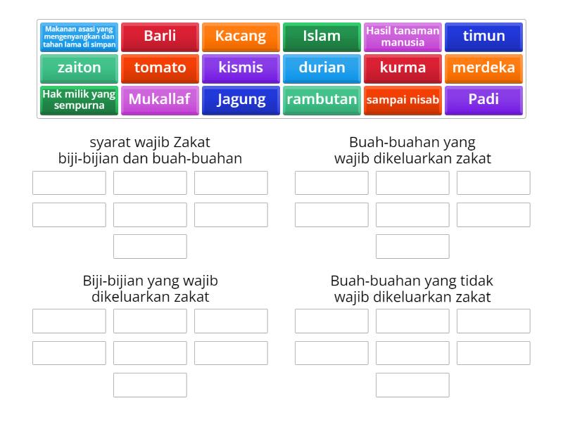 Zakat Biji Bijian Dan Buah Buahan Group Sort