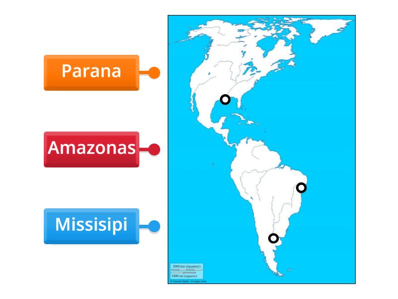 Ubica El Nombre De Los Rios Principales De America Labelled Diagram