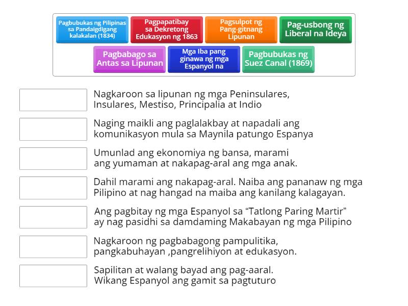 Pagtambalin Ang Hanay A At Hanay B Match Up