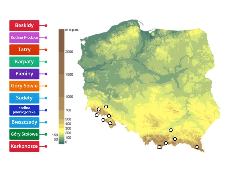 Krainy Geograficzne Polski G Ry Labelled Diagram