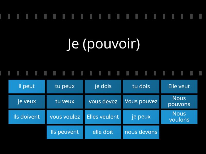 Semi Auxiliaires Pouvoir Vouloir Et Devoir Associez Correctement