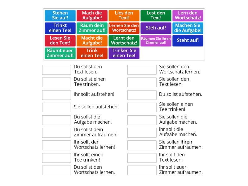 Imperativ Oder Sollen Match Up