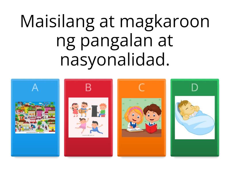 Karapatan Ng Mga Bata Quiz