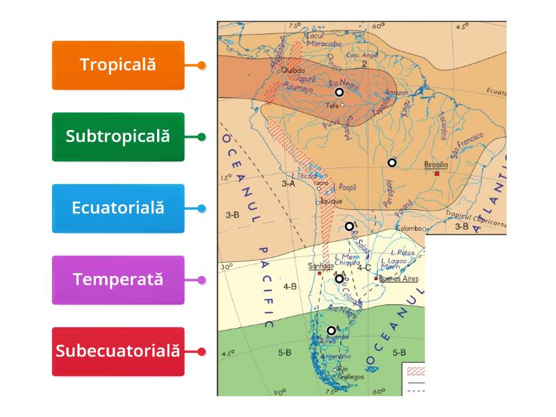 Zonele Climatice Ale Americii De Sud Labelled Diagram