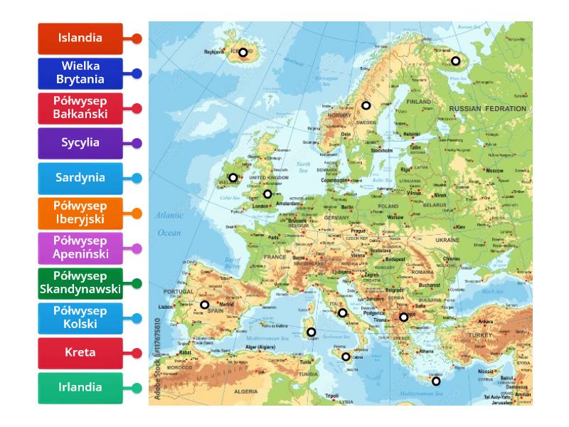 P Wyspy I Wyspy Europy Labelled Diagram