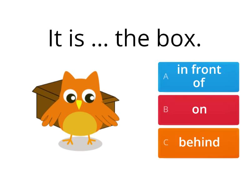 Prepositions Of Place Cuestionario