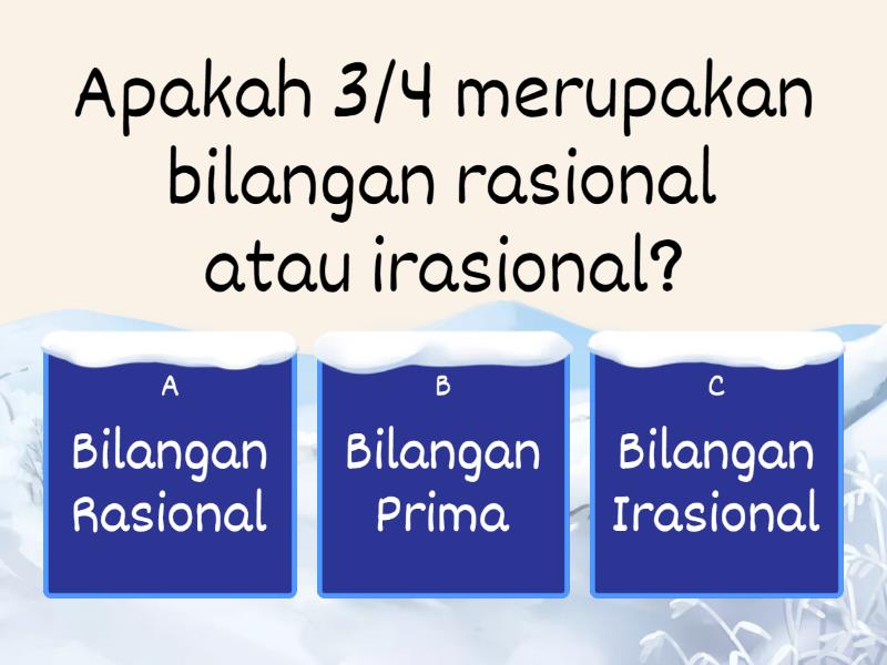 Latihan Soal Bilangan Rasional Dan Bilangan Irasional Kuis