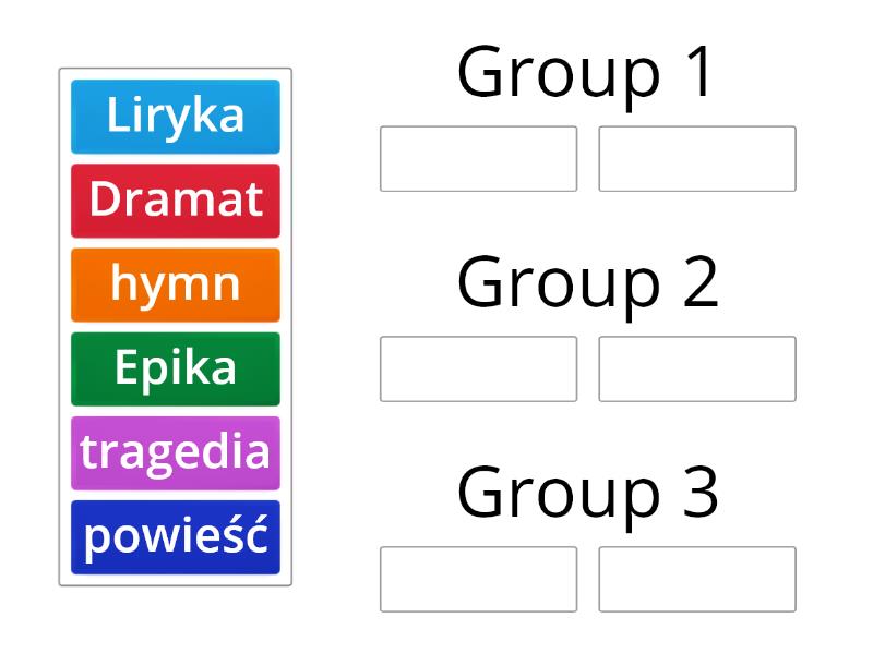 Rodzaje Literackie Group Sort