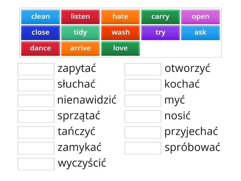 Brainy 5 Unit 7 Lesson 2 Czasowniki Match Up