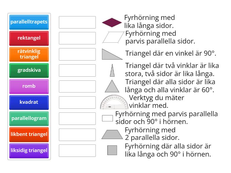 Geometriska Figurer Match Up